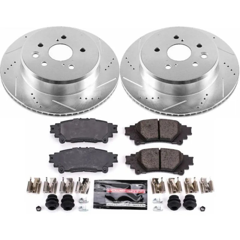 Power Stop 13-19 Lexus GS350 Rear Z23 Evolution Sport Brake Kit - Main Product View