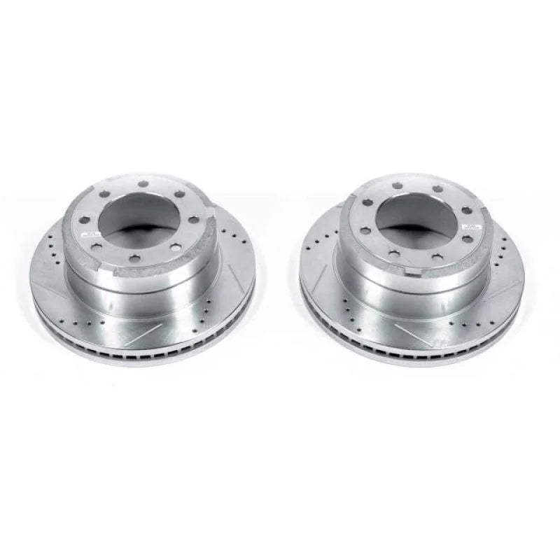 Power Stop 13-22 Ford F-350 Super Duty Rear Drilled & Slotted Rotor - Pair - Main Product View