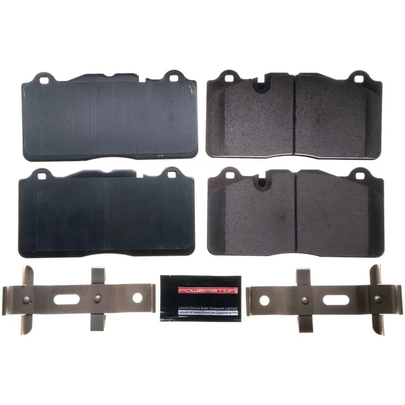 Power Stop 14-15 Chevrolet Camaro Front Z17 Evo Ceramic Brake Pad w/Hardware - Main Product View