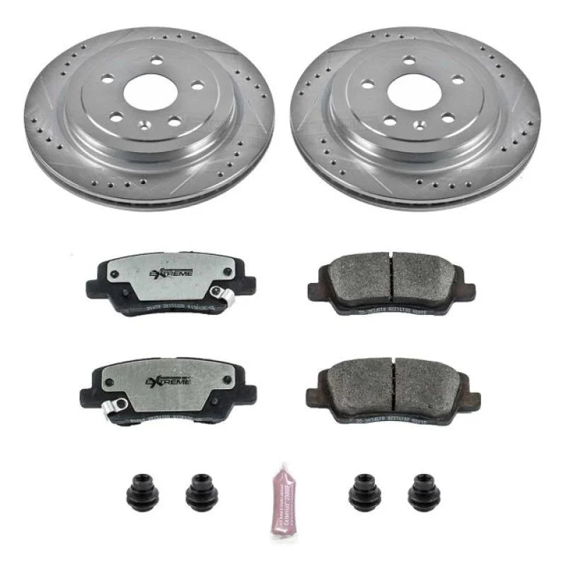 Power Stop 14-18 Cadillac CTS Rear Z26 Street Warrior Brake Kit - Main Product View