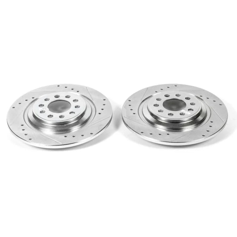 Power Stop 14-19 Jeep Cherokee Rear Evolution Drilled & Slotted Rotors - Pair - Main Product View