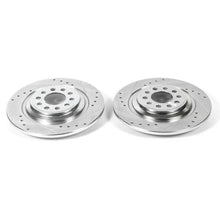 Load image into Gallery viewer, Power Stop 14-19 Jeep Cherokee Rear Evolution Drilled &amp; Slotted Rotors - Pair - Main Product View
