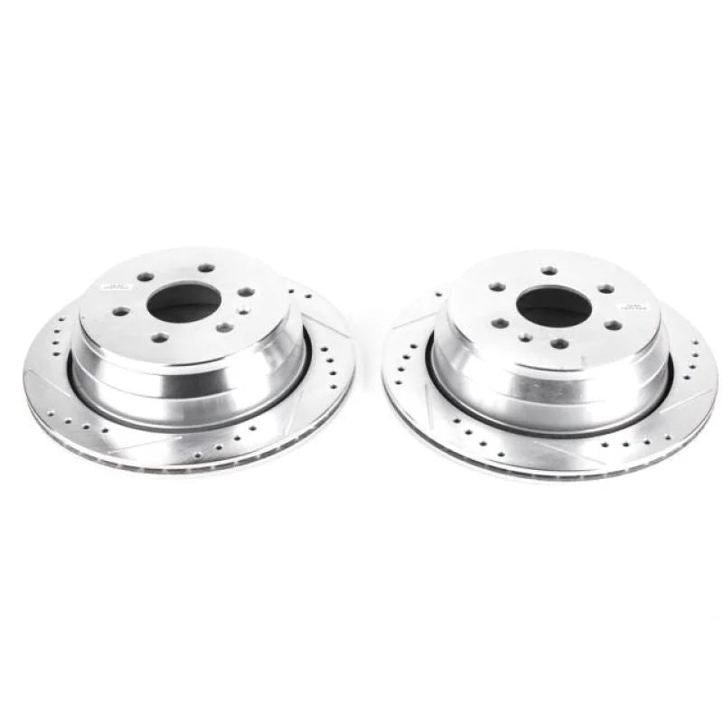 Power Stop 15-19 Chevrolet Colorado Rear Evolution Drilled & Slotted Rotors - Pair - Main Product View