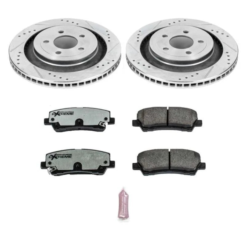 Power Stop 15-19 Ford Mustang Rear Z26 Street Warrior Brake Kit - Main Product View