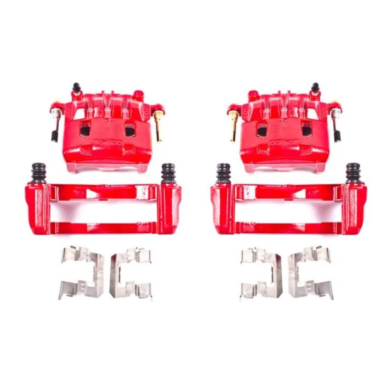 Power Stop 16-17 Subaru Crosstrek Front Red Calipers w/Brackets - Pair - Main Product View
