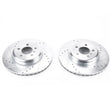 Load image into Gallery viewer, Power Stop 16-18 BMW 320i xDrive Rear Evolution Drilled &amp; Slotted Rotors - Pair - Main Product View