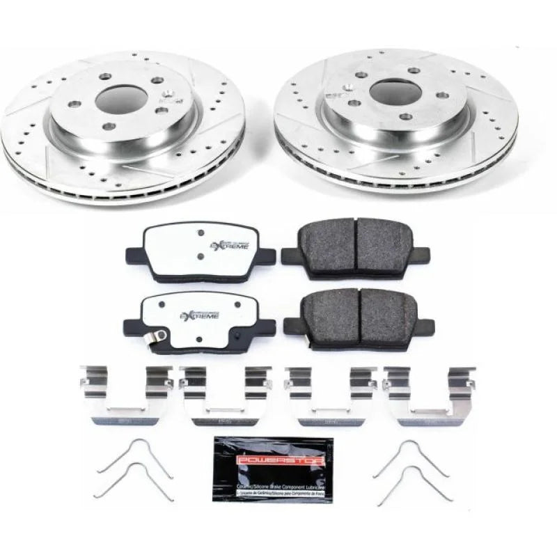 Power Stop 16-18 Cadillac CT6 Rear Z26 Street Warrior Brake Kit - Main Product View