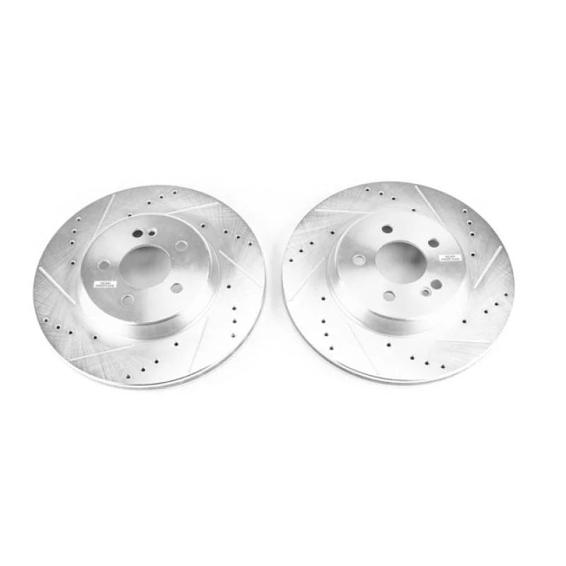 Power Stop 17-18 Mercedes-Benz C43 AMG Rear Evolution Drilled & Slotted Rotors - Pair - Main Product View
