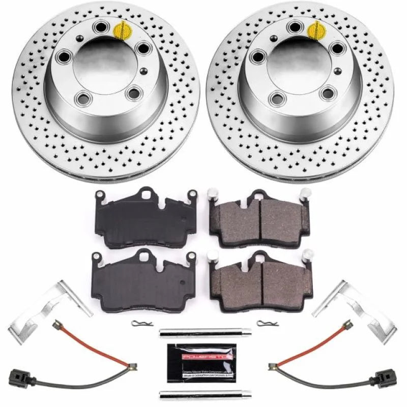 Power Stop 17-18 Porsche 718 Boxster Rear Z23 Evolution Sport Coated Brake Kit - Main Product View