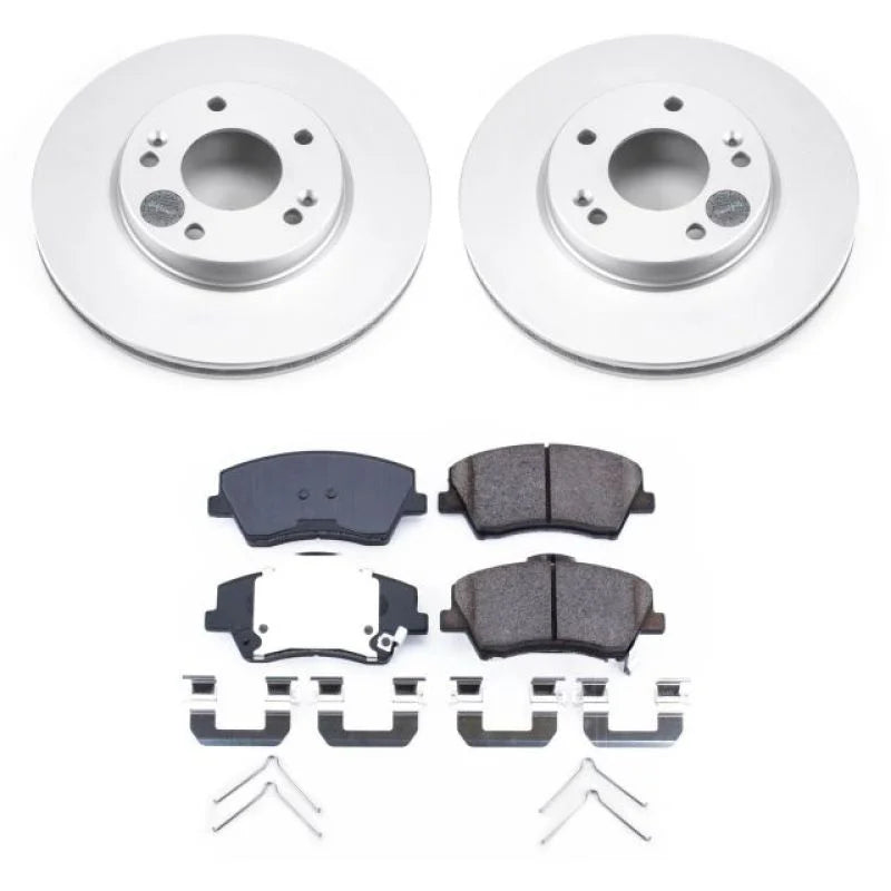 Power Stop 17-19 Hyundai Ioniq Front Z17 Evolution Geomet Coated Brake Kit - Main Product View