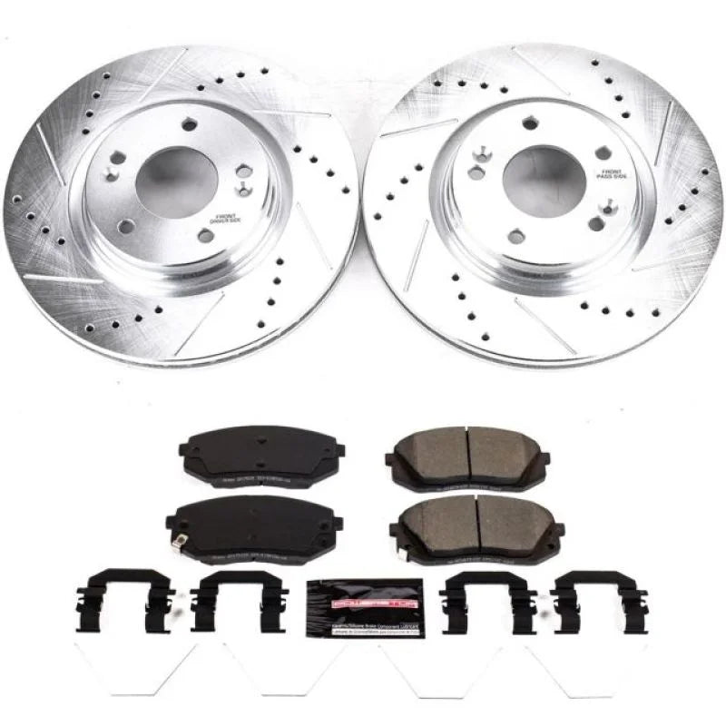 Power Stop 18-19 Hyundai Kona Front Z23 Evolution Sport Brake Kit - Main Product View
