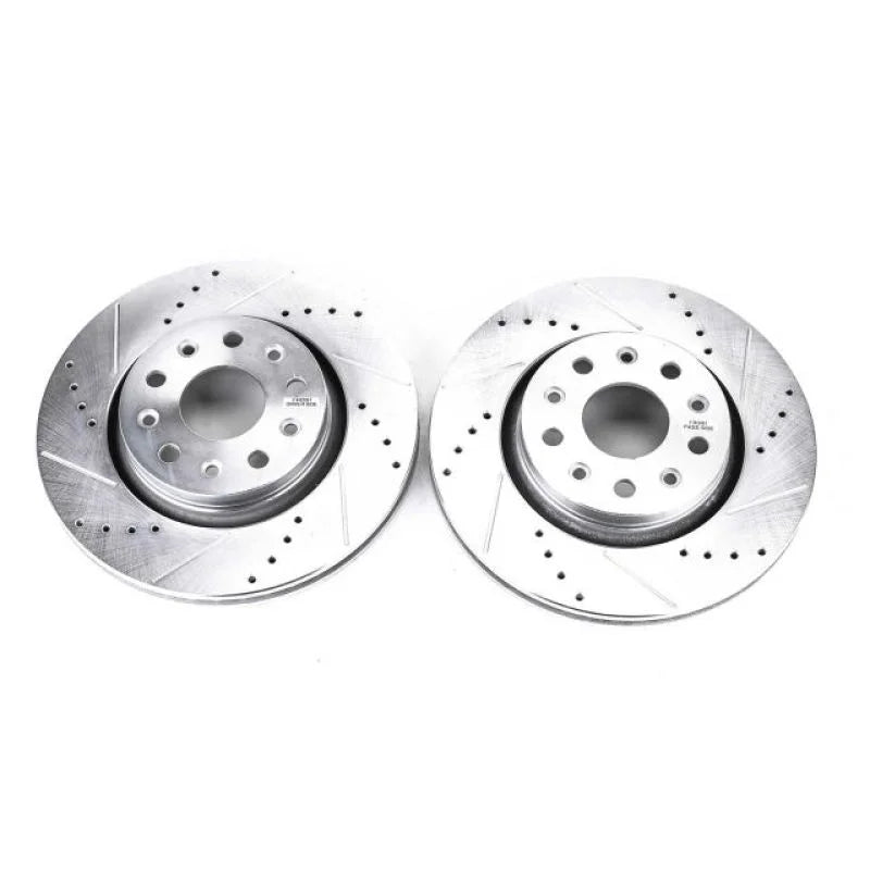 Power Stop 18-19 Jeep Wrangler Front Evolution Drilled & Slotted Rotors - Pair - Main Product View