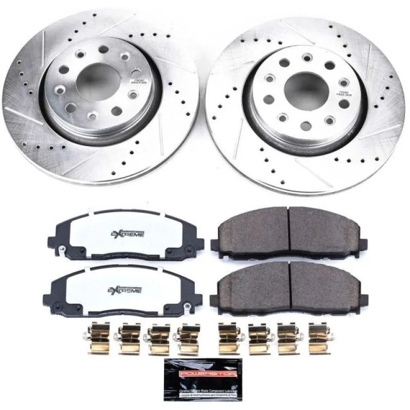 Power Stop 18-19 Jeep Wrangler Front Z36 Truck & Tow Brake Kit - Main Product View