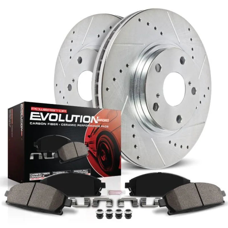 Power Stop 18-19 Nissan 370Z Rear Z23 Evolution Sport Brake Kit - Side View