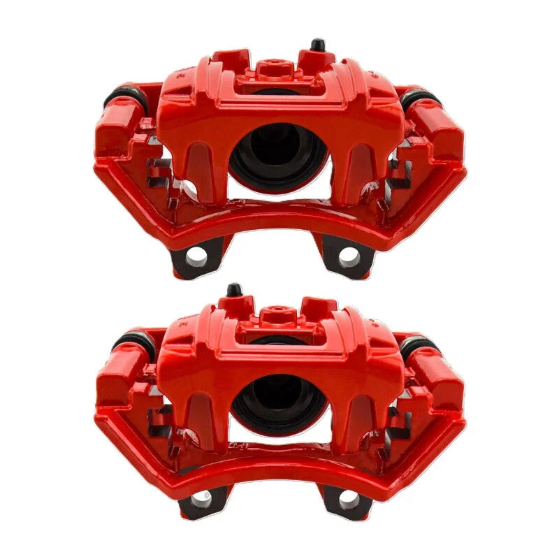 Power Stop 18-25 Jeep Wrangler Rear Red Caliper w/Bracket (Pair) - Side View