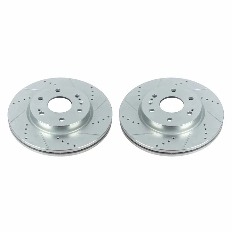 Power Stop 19-20 Chevrolet Silverado 1500 Front Evolution Drilled & Slotted Rotors - Pair - Main Product View