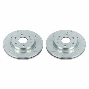 Power Stop 19-20 Chevrolet Silverado 1500 Front Evolution Drilled & Slotted Rotors - Pair - Main Product View