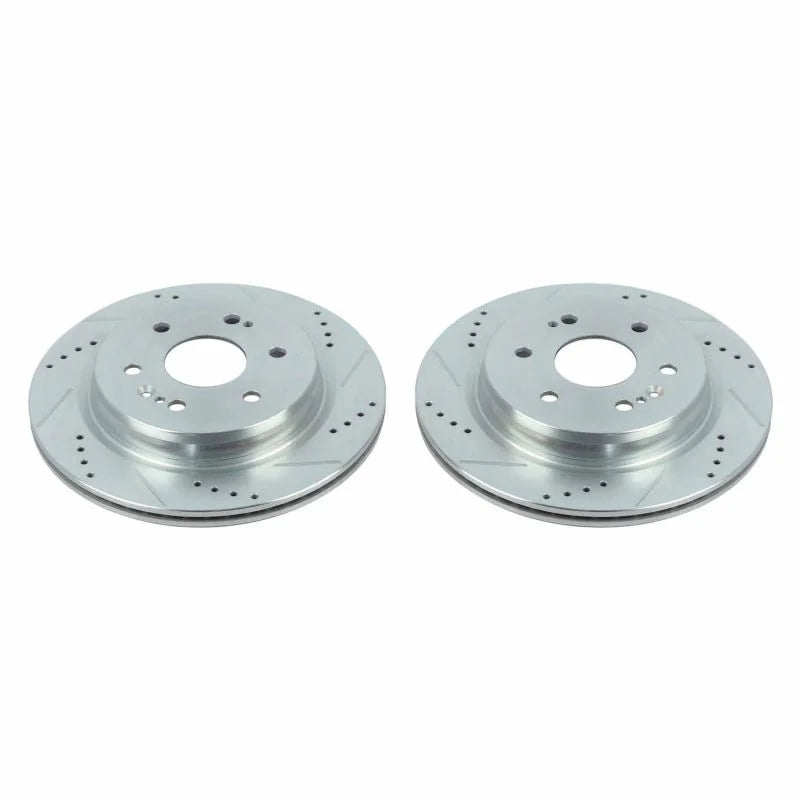 Power Stop 19-20 Chevrolet Silverado 1500 Rear Evolution Drilled & Slotted Rotors - Pair - Main Product View