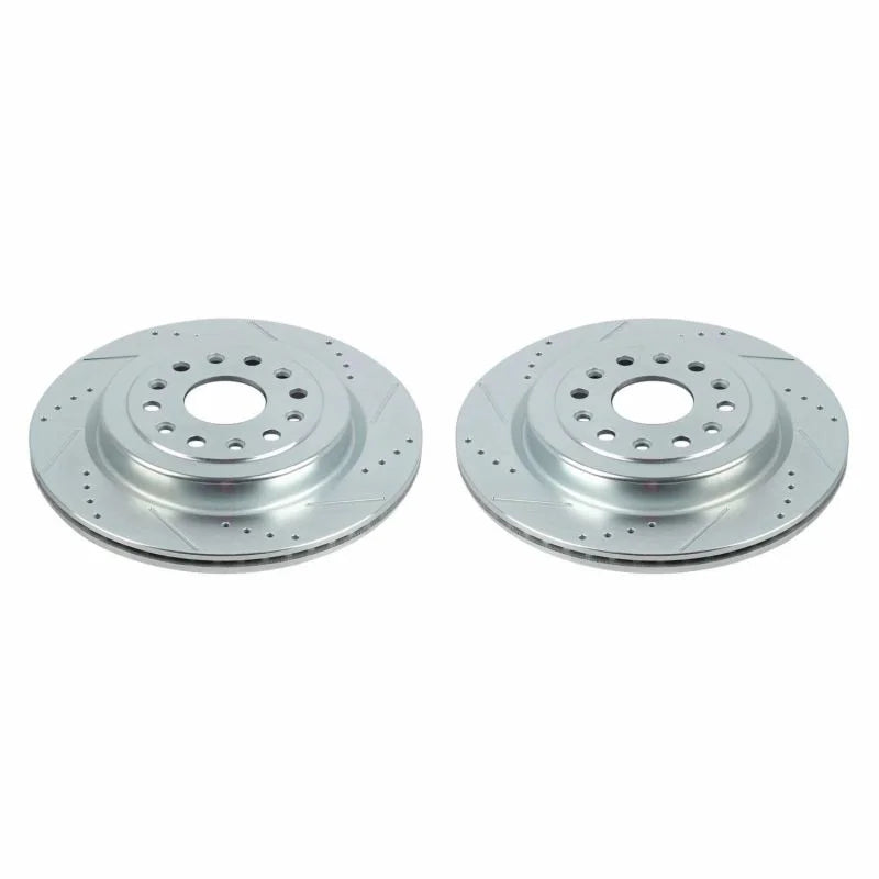 Power Stop 19-20 Ram 1500 Rear Evolution Drilled & Slotted Rotors - Pair - Main Product View