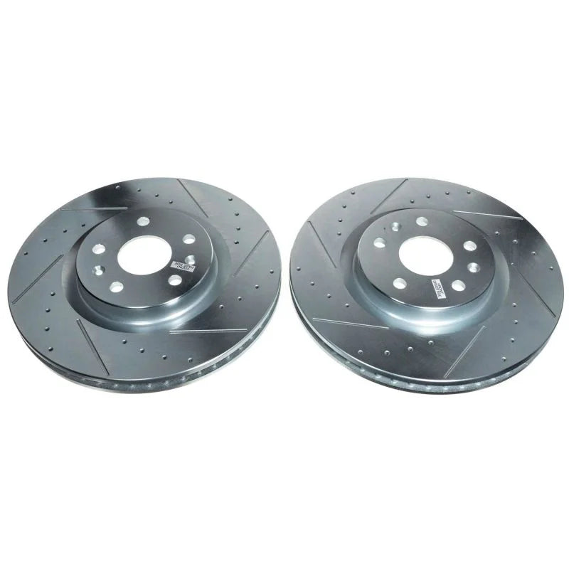 Power Stop 20-21 Chevrolet Corvette Front Evolution Drilled & Slotted Rotor - Pair - Main Product View