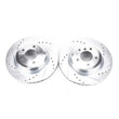 Load image into Gallery viewer, Power Stop 2006 BMW 330i Rear Evolution Drilled &amp; Slotted Rotors - Pair - Main Product View
