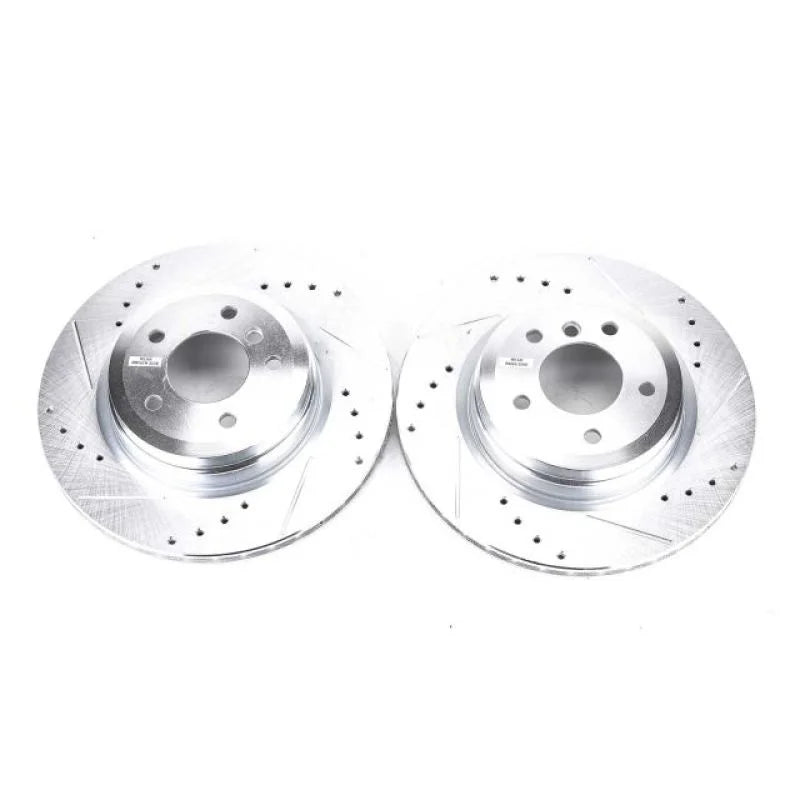 Power Stop 2006 BMW 330i Rear Evolution Drilled & Slotted Rotors - Pair - Main Product View