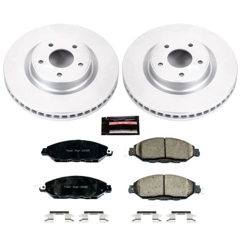 Power Stop 2013 Infiniti JX35 Front Z17 Evolution Geomet Coated Brake Kit - Main Product View