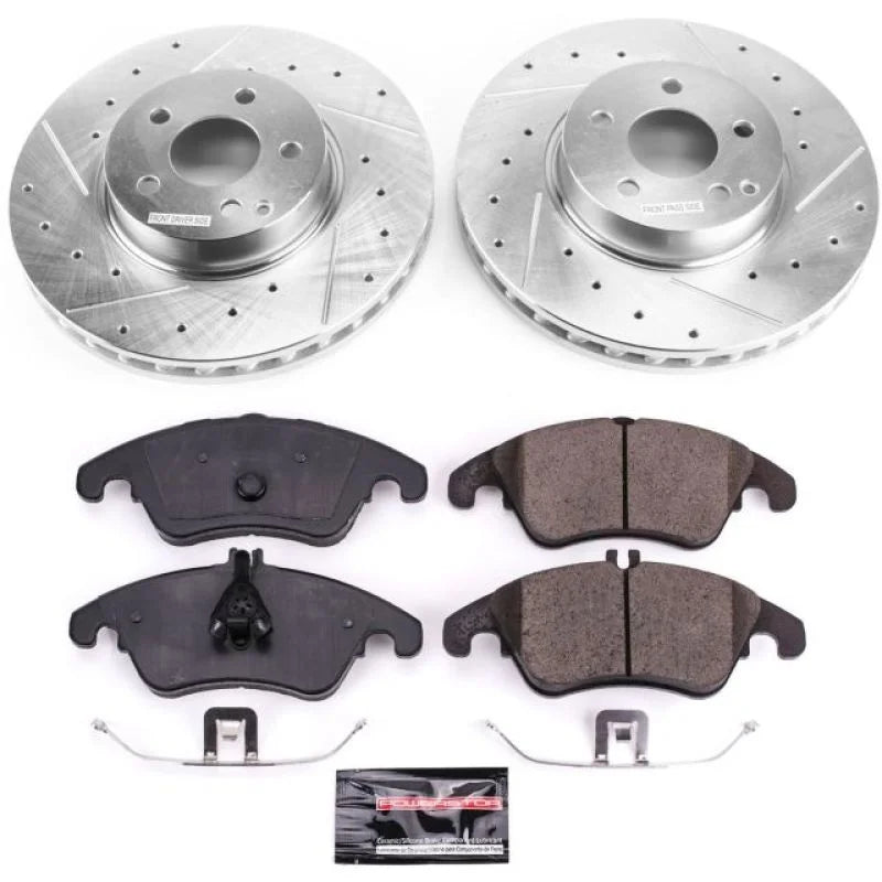 Power Stop 2014 Mercedes-Benz C300 Front Z23 Evolution Sport Brake Kit - Main Product View