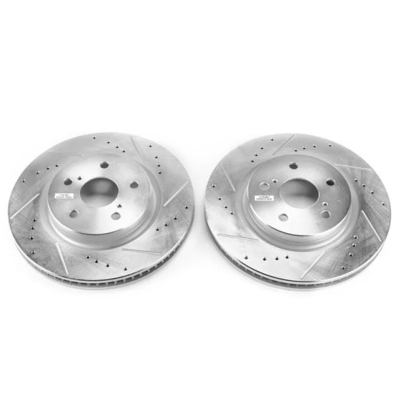 Power Stop 2019 Lexus ES350 Front Evolution Drilled & Slotted Rotors - Pair - Main Product View