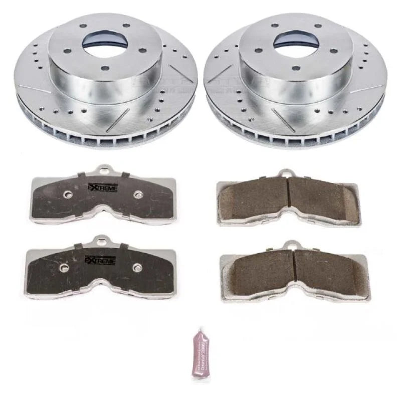 Power Stop 63-82 Chevrolet Corvette Front Z26 Street Warrior Brake Kit - Main Product View