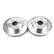 Load image into Gallery viewer, Power Stop 63-82 Chevrolet Corvette Rear Evolution Drilled &amp; Slotted Rotors - Pair - Main Product View