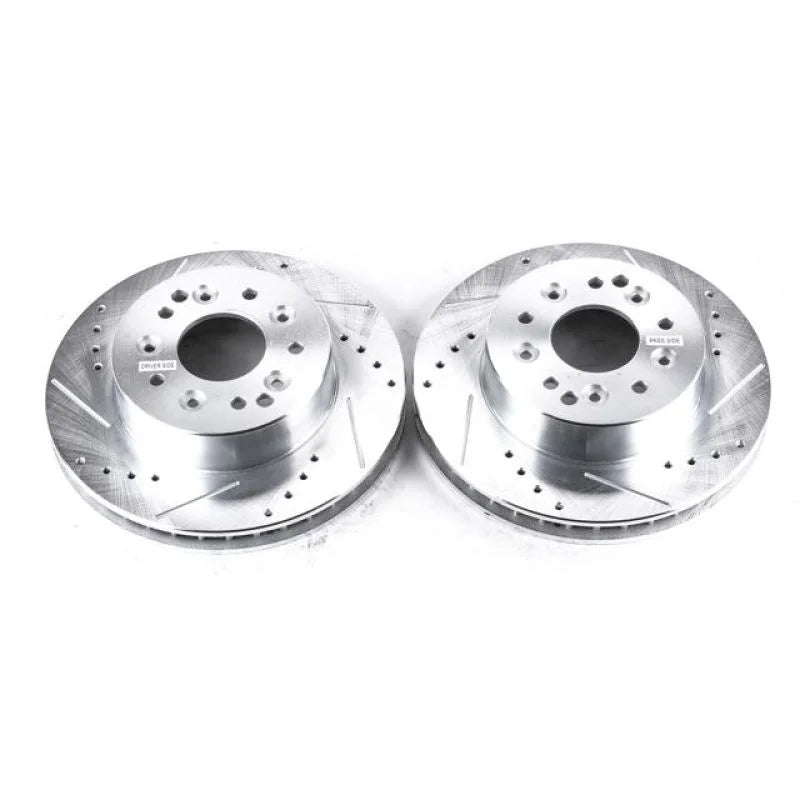 Power Stop 63-82 Chevrolet Corvette Rear Evolution Drilled & Slotted Rotors - Pair - Main Product View