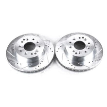 Load image into Gallery viewer, Power Stop 63-82 Chevrolet Corvette Rear Evolution Drilled &amp; Slotted Rotors - Pair - Main Product View