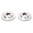 Load image into Gallery viewer, Power Stop 67-72 Dodge Dart Front Evolution Drilled &amp; Slotted Rotors - Pair - Main Product View