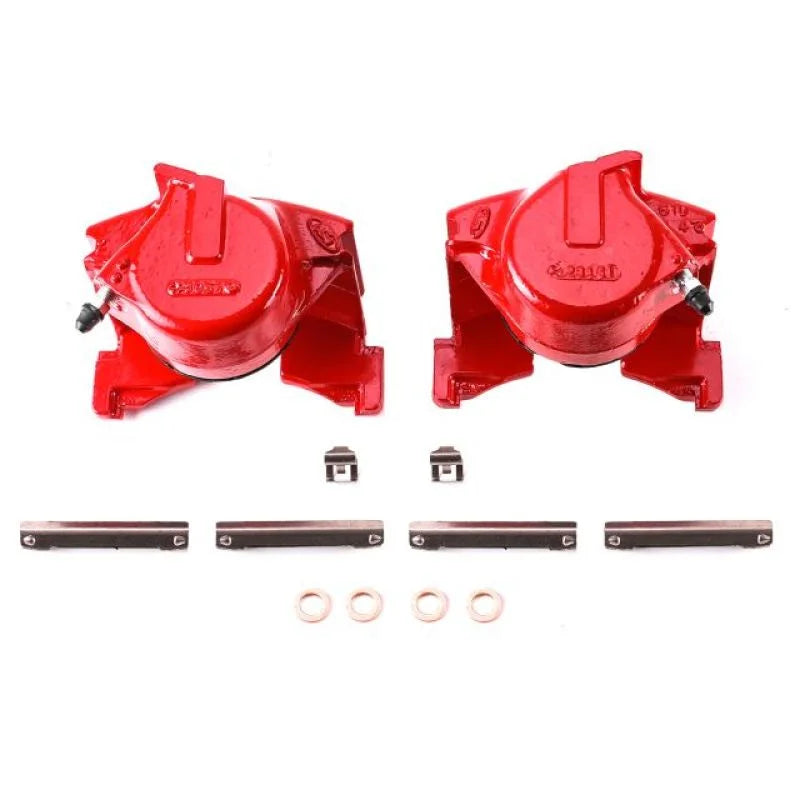 Power Stop 86-93 Ford Bronco Front Red Calipers w/o Brackets - Pair - Main Product View