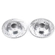 Load image into Gallery viewer, Power Stop 88-91 Honda Civic Front Evolution Drilled &amp; Slotted Rotors - Pair - Main Product View