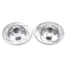 Load image into Gallery viewer, Power Stop 88-91 Honda Civic Front Evolution Drilled &amp; Slotted Rotors - Pair - Main Product View