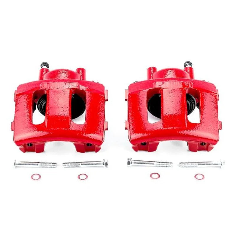 Power Stop 90-01 Jeep Cherokee Front Red Calipers w/o Brackets - Pair - Main Product View