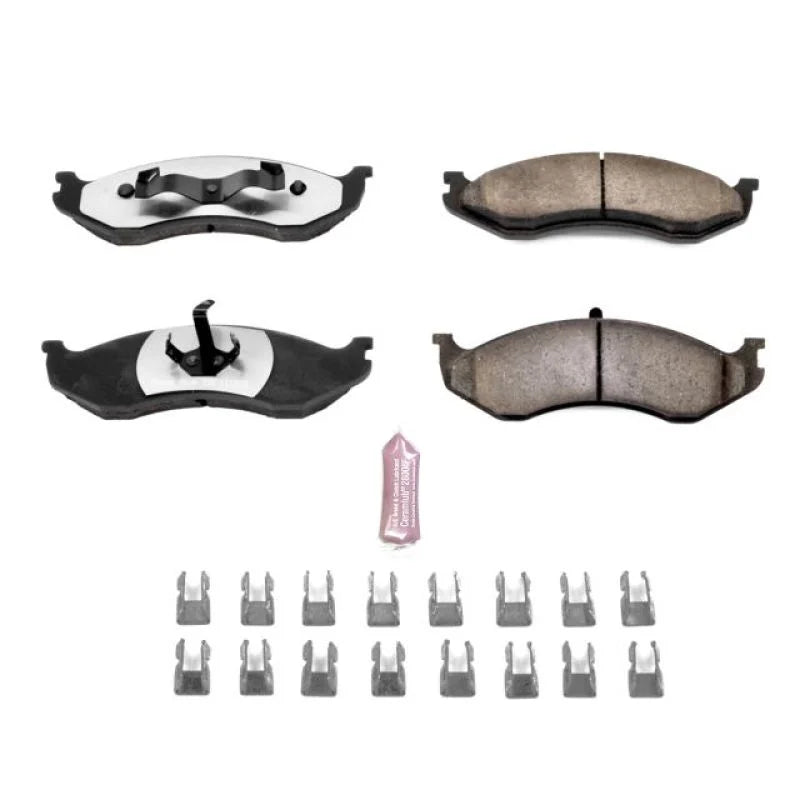 Power Stop 90-01 Jeep Cherokee Front Z36 Truck & Tow Brake Pads w/Hardware - Main Product View