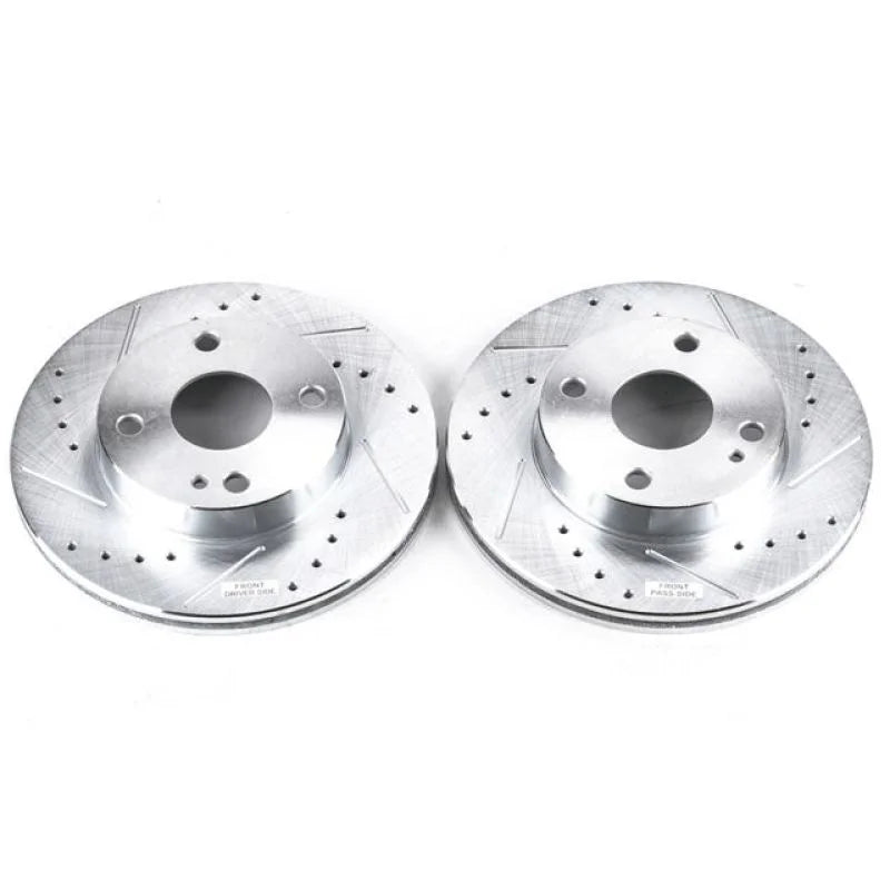 Power Stop 90-93 Mazda Miata Front Evolution Drilled & Slotted Rotors - Pair - Main Product View