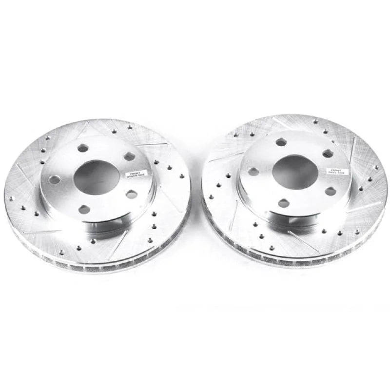 Power Stop 91-95 Toyota MR2 Front Evolution Drilled & Slotted Rotors - Pair - Main Product View