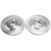 Load image into Gallery viewer, Power Stop 94-01 Ford Mustang Front Evolution Drilled &amp; Slotted Rotors - Pair - Side View