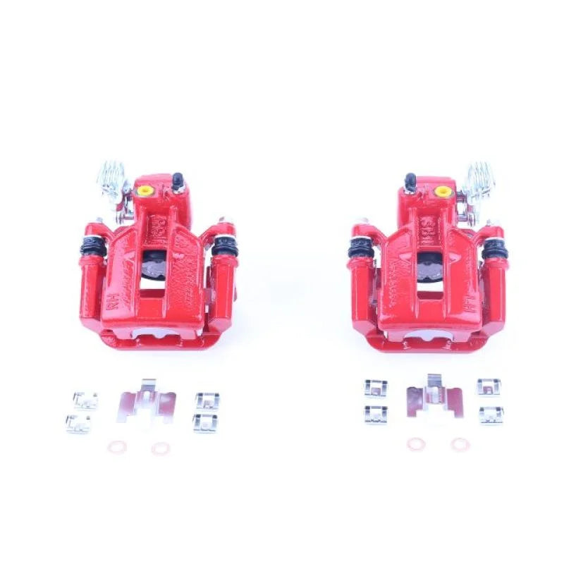 Power Stop 94-01 Ford Mustang Rear Red Calipers w/Brackets - Pair - Main Product View