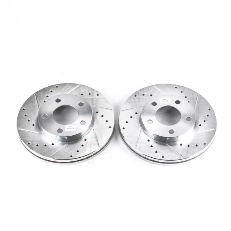 Power Stop 94-04 Ford Mustang Front Evolution Drilled & Slotted Rotors - Pair - Main Product View
