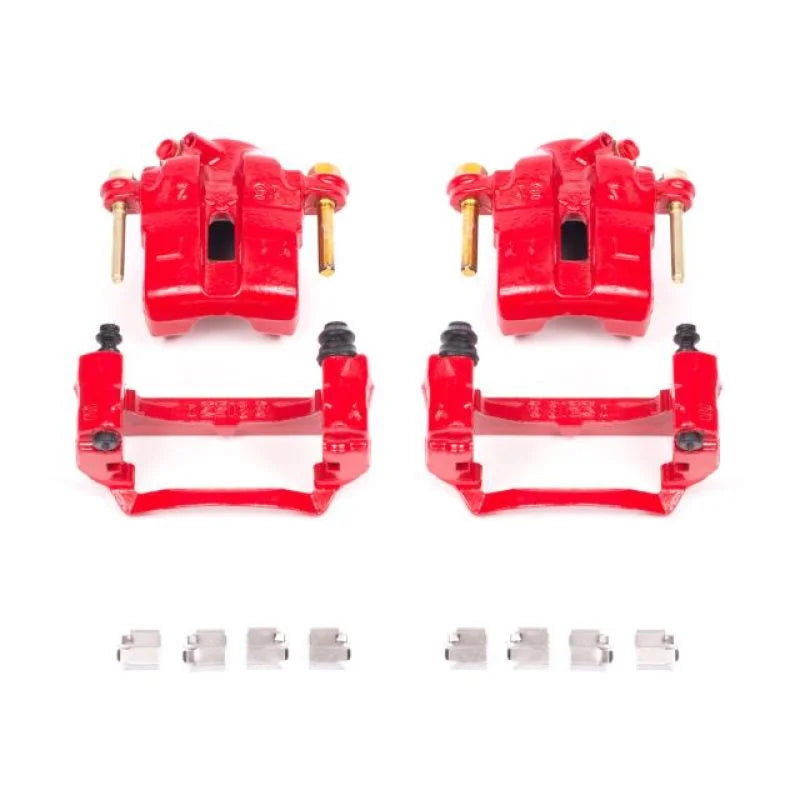 Power Stop 94-97 Mazda Miata Front Red Calipers w/Brackets - Pair - Main Product View