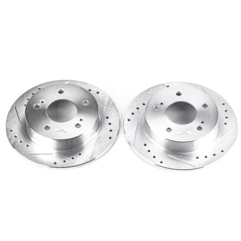 Power Stop 94-98 Nissan 240SX Rear Evolution Drilled & Slotted Rotors - Pair - Main Product View