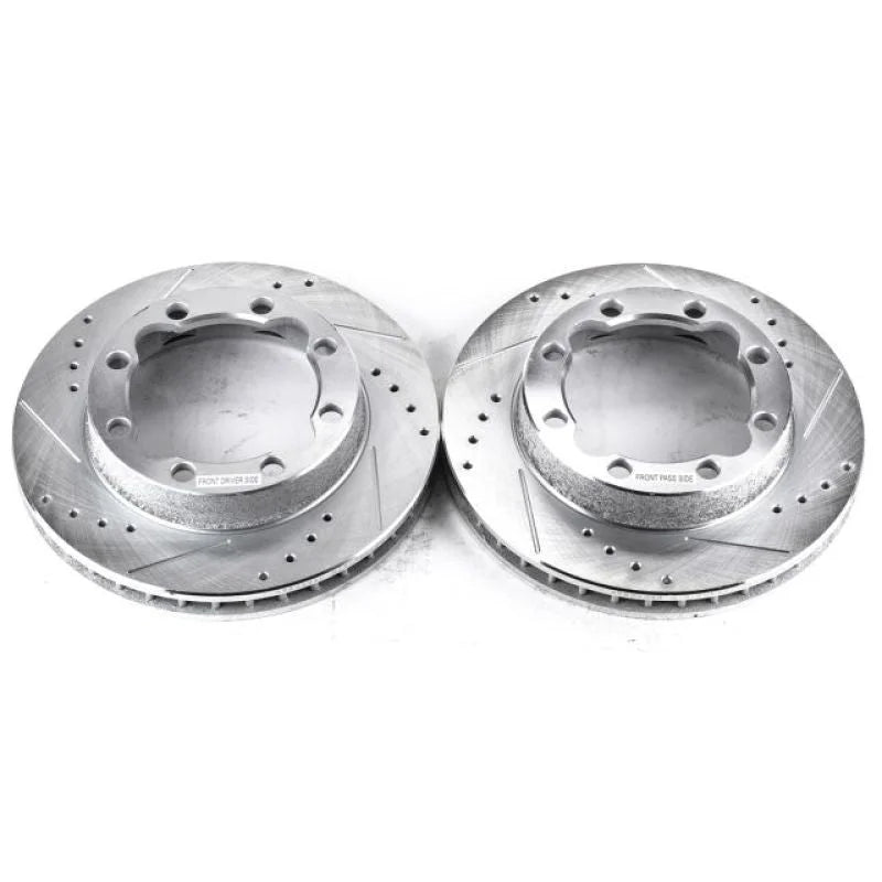 Power Stop 94-99 Chevrolet K1500 Suburban Front Evolution Drilled & Slotted Rotors - Pair - Main Product View