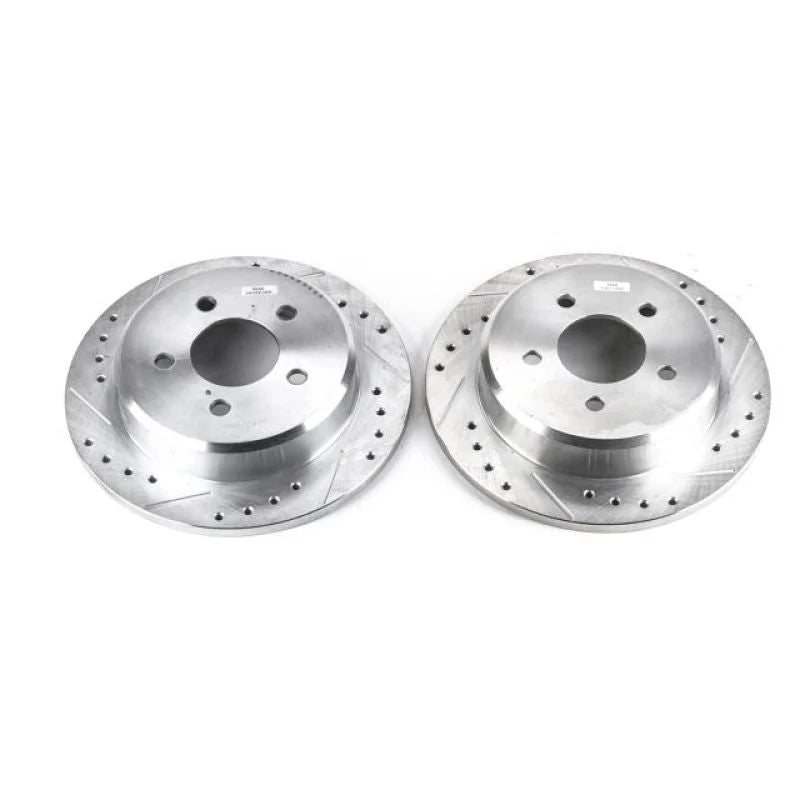 Power Stop 95-01 Ford Explorer Rear Evolution Drilled & Slotted Rotors - Pair - Main Product View