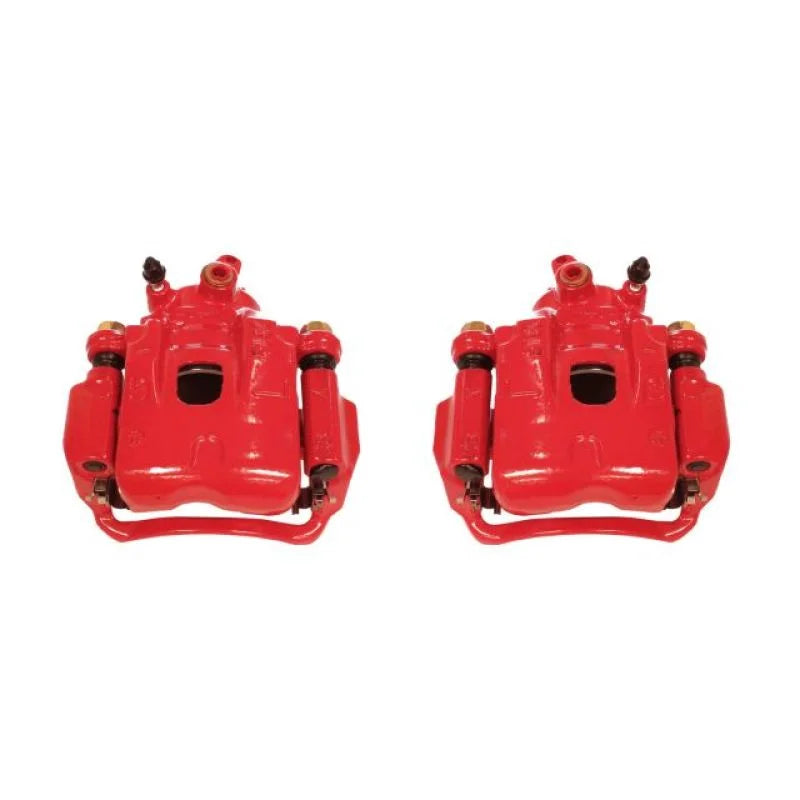 Power Stop 95-04 Toyota Tacoma Front Red Calipers w/Brackets - Pair - Main Product View