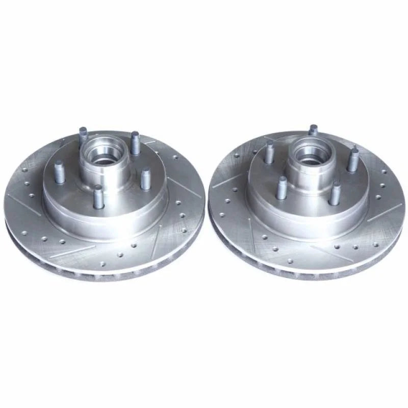 Power Stop 95-97 Ford Ranger Front Evolution Drilled & Slotted Rotors - Pair - Main Product View